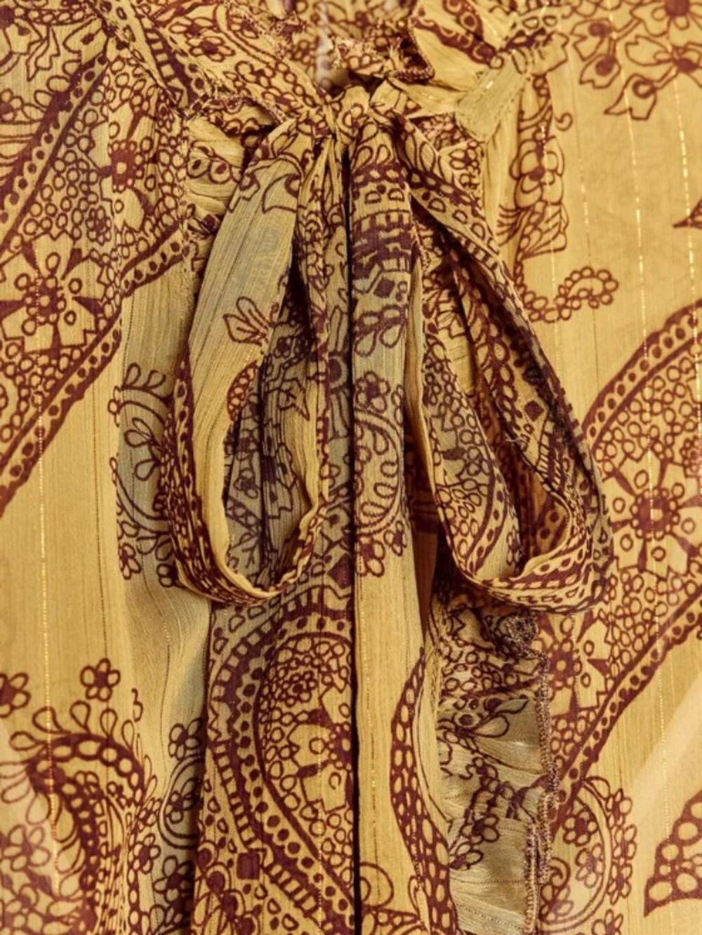 ZARA Long Sleeve Paisley Dress ZW Collection Size M $179 NWT * See description - Picture 10 of 15